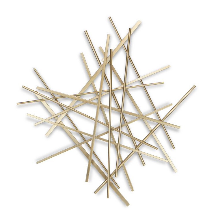 Latitude Run® Metal Abstract Linear Strips Hanging Wall Décor & Reviews